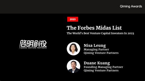 forbes midas list 2023|Qiming Venture Partners Nisa Leung and Duane Kuang Made the 2023 .